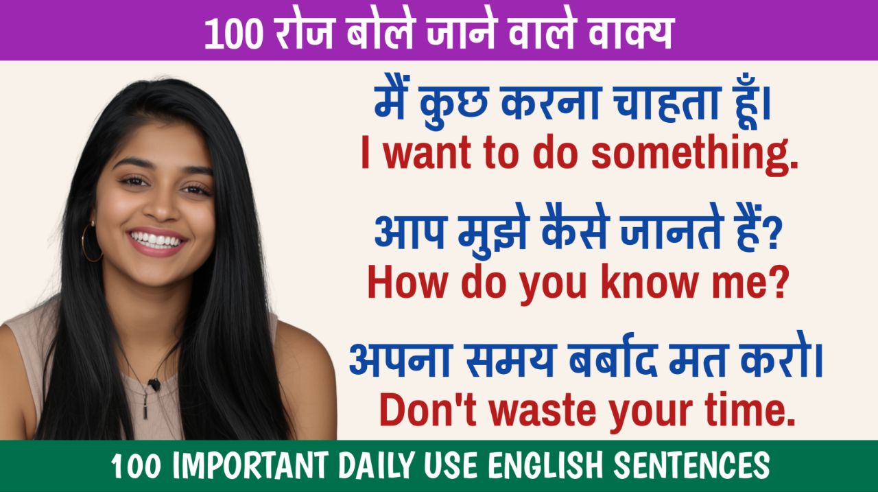 Speak English Fluently with 100 Daily Use Sentences