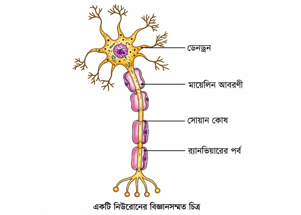 স্নায়ুকোশের একটি বিজ্ঞানসম্মত চিত্র