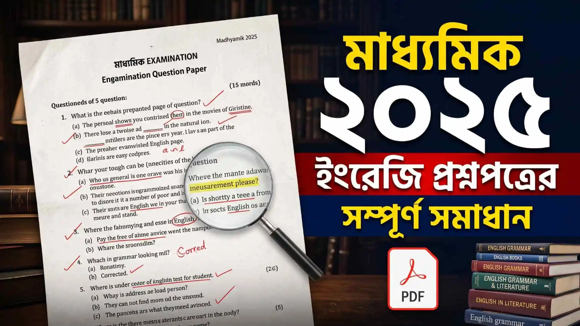 Madhyamik 2025 English Question Paper Solved
